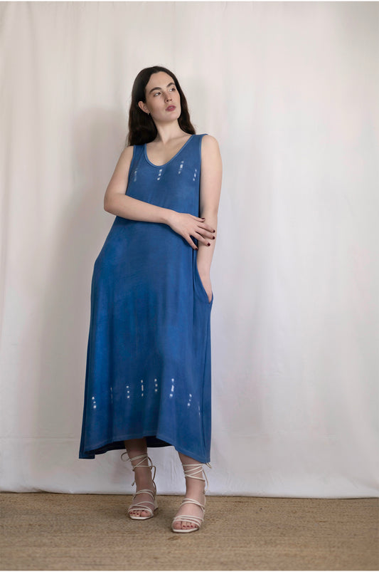 VESTIDO FUNJI - INDIGO